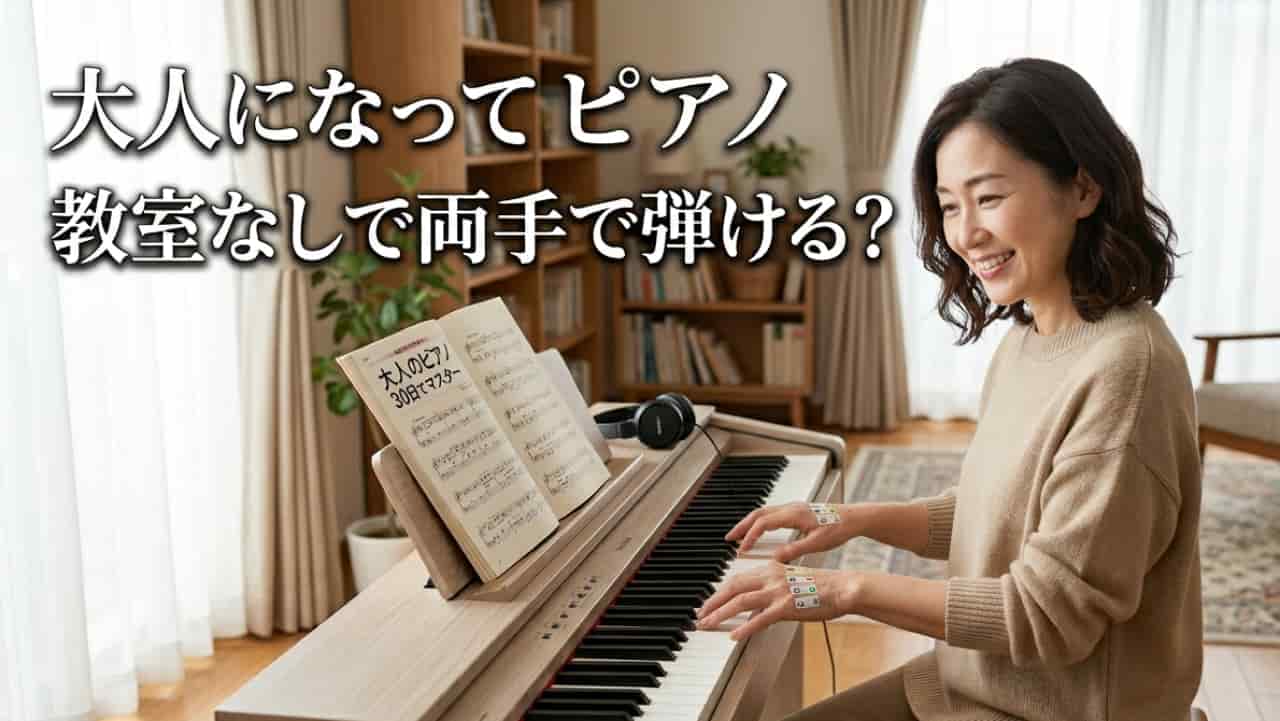 ピアノは教室に通わなくても上達できる？大人がはじめる練習方法