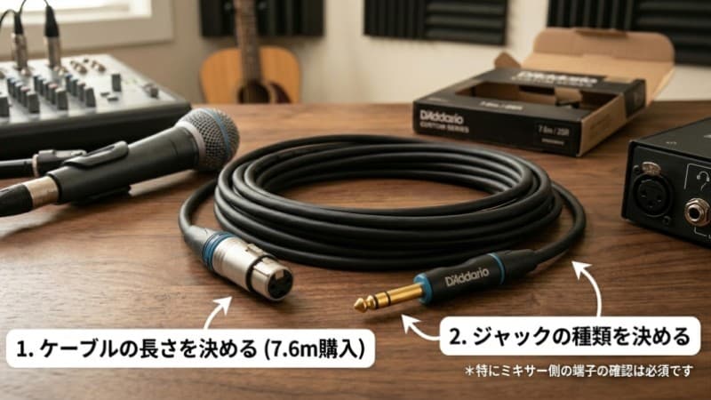 マイクケーブルを買う前にチェックする2つのポイント