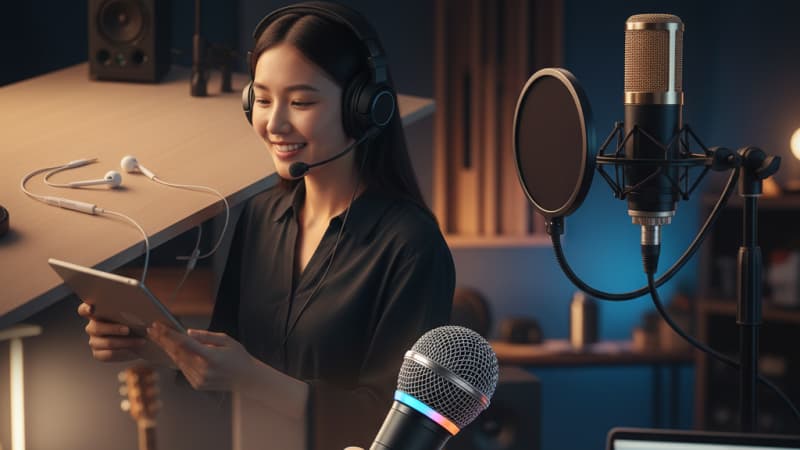 ポケカラで使うカラオケマイクの種類