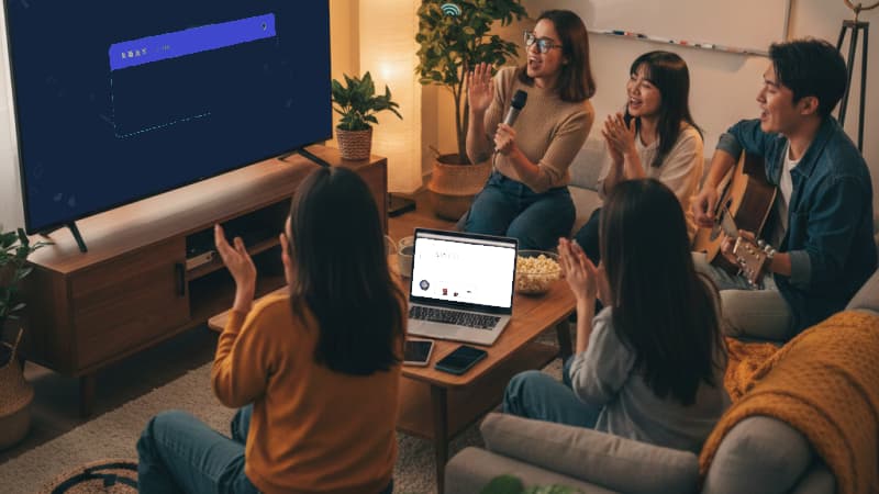 スマホ接続をしてプロジェクターでカラオケをするメリット