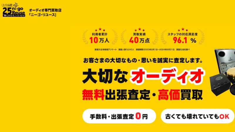 ニーゴ・リユースの無料出張買取の流れ