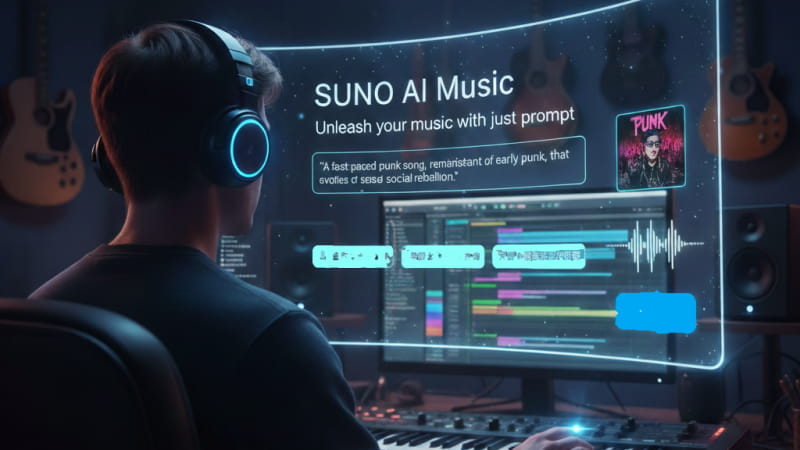 SUNO AI Musicとは？プロンプトだけで曲が作れる無料音楽生成AI