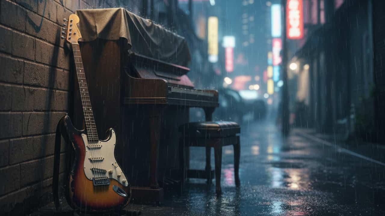 ネオンの裏側でギターが泣く『東京ミッドナイトブルース』｜SUNO AIミュージック