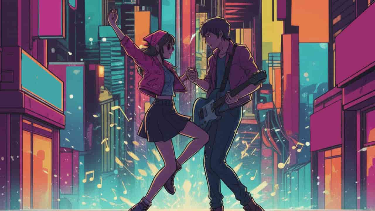 『ネオンのダンス～秘密のメロディ～』｜秘密の場所と永遠のロマンス｜SUNO AIミュージック