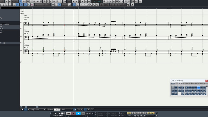 五線譜/タブ譜による「見る作曲」の実現