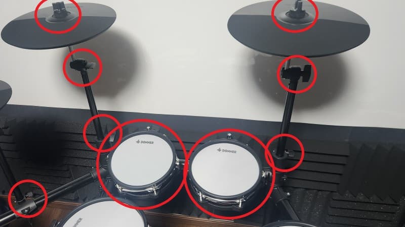 Donner DED-200maxを組み立て後の姿勢調整（セッティング）