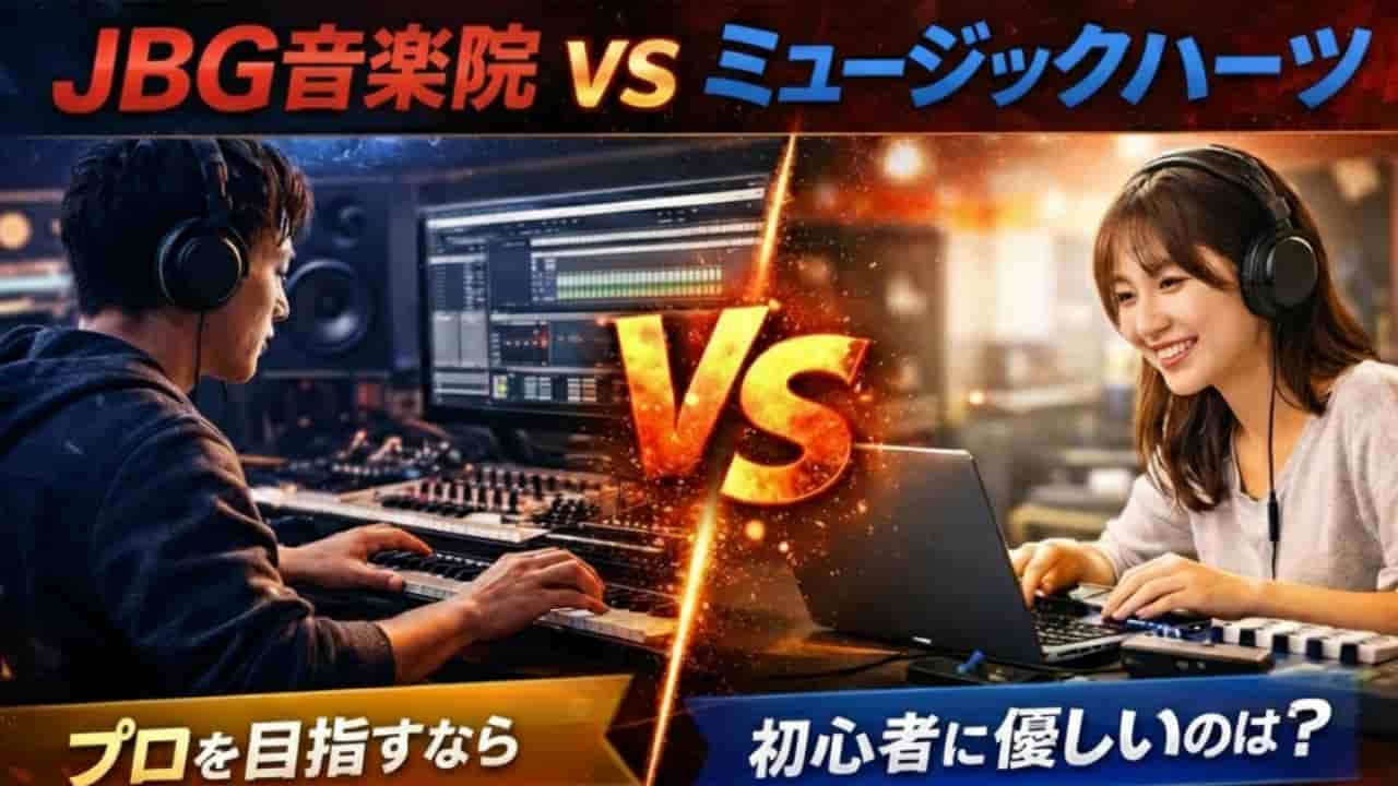 DTMスクールはどこがいい？JBG音楽院とミュージックハーツを徹底比較
