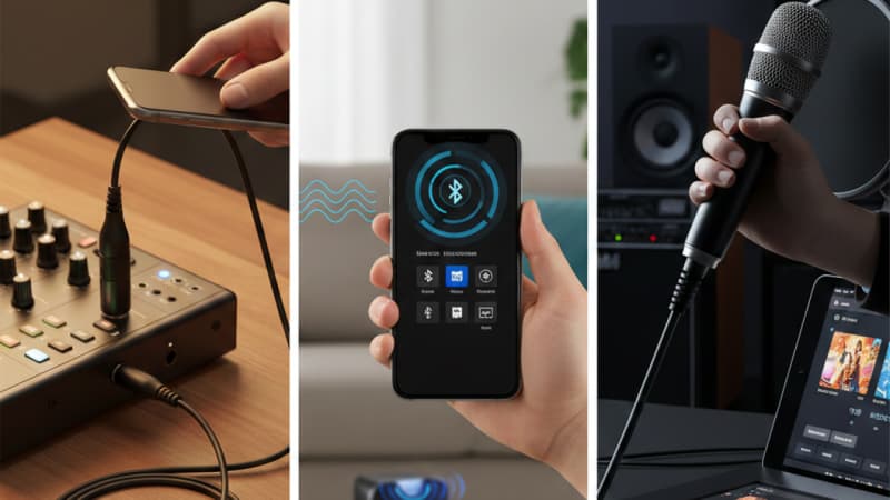 カラオケをスマホに接続する3つの方法