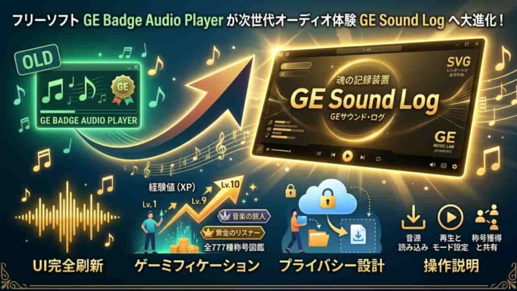 【フリーソフト】音楽体験を記録する『GE Sound Log（GEサウンド・ログ）』