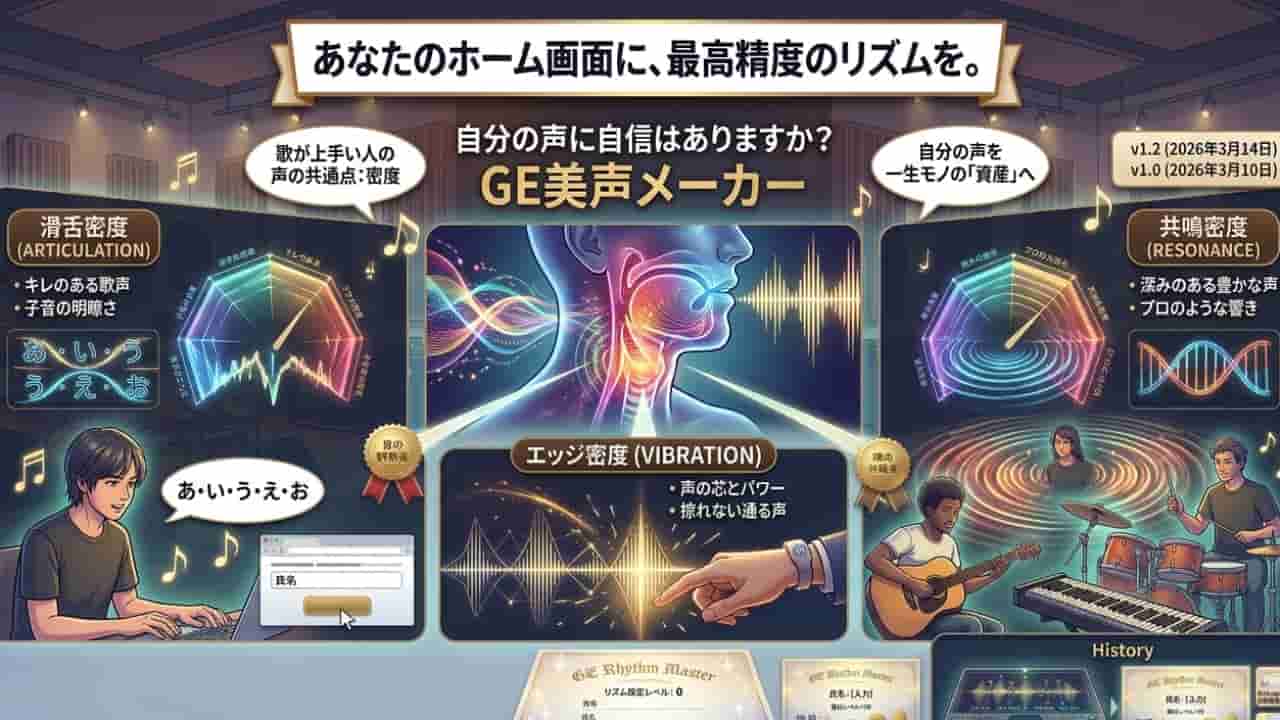 フリーソフト『GE美声メーカー（発声密度アナライザー）』の使い方と活用術