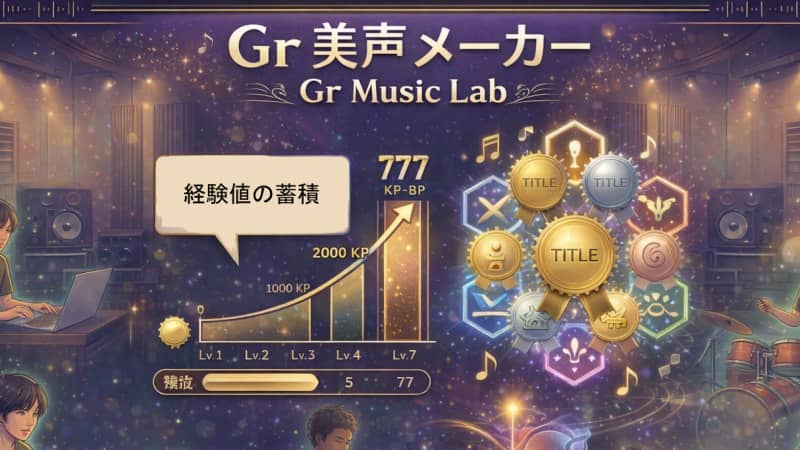 Gr 美声メーカー段位システム：究極の称号「777」を目指す
