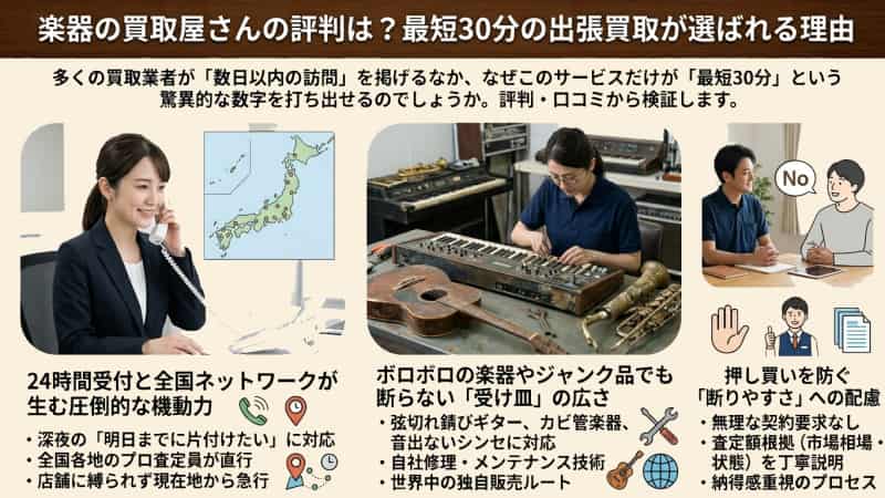 楽器買取おすすめ比較：2026年最新の業者選定ポイント