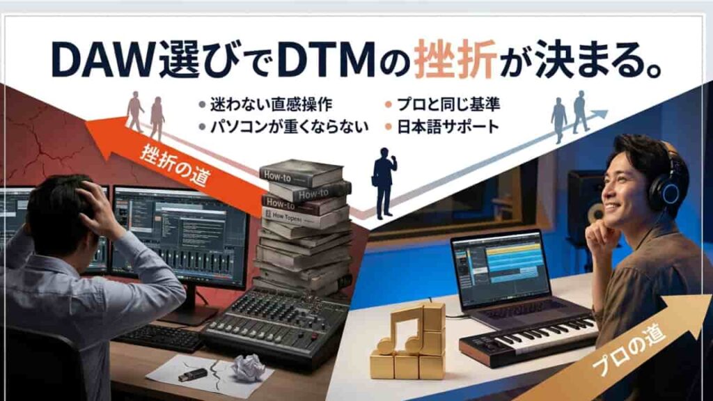DAWの選び方で挫折が決まる？初心者こそプロと同じ基準で選ぶべき理由