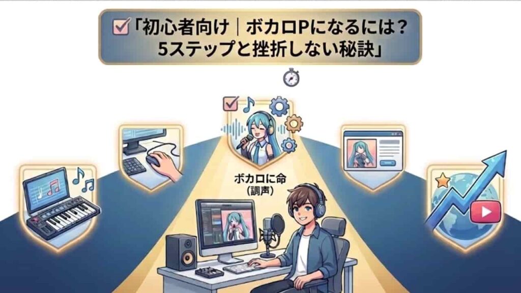 初心者向け｜ボカロPになるには？5ステップと挫折しない秘訣