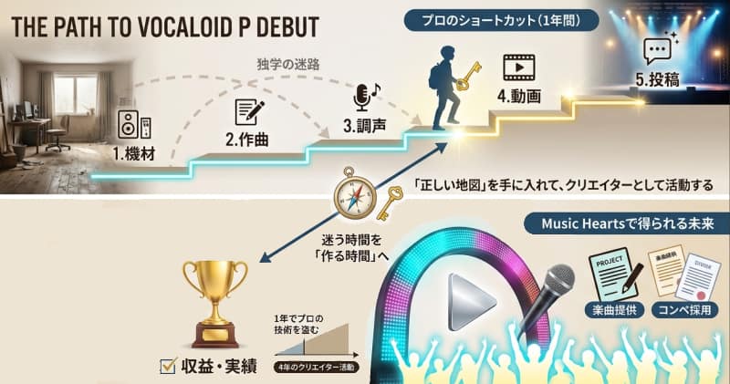 【初心者向け】ボカロPになるには?最短でデビューする5ステップ