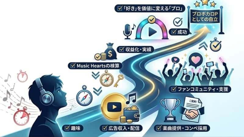 趣味を「仕事」に変える!ボカロPの収益化と実績作り