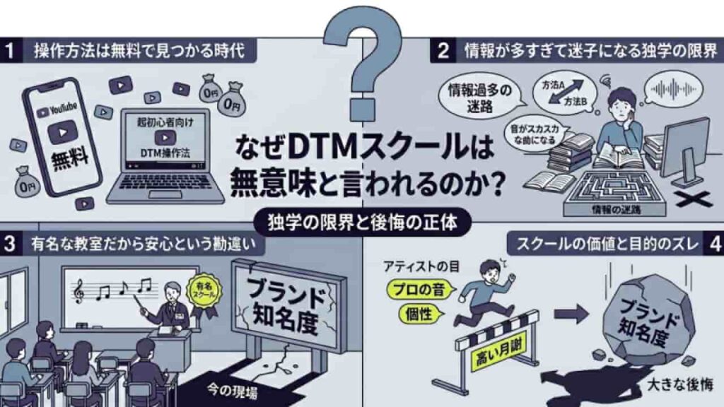 DTMスクールは無意味？通って後悔する人と成功する人の決定的な違い
