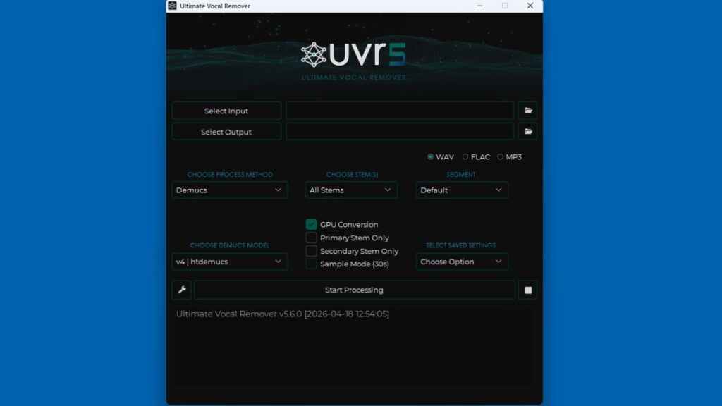 UVR5のインストール手順と使い方｜ボーカル除去や楽器分離を無料で実現！