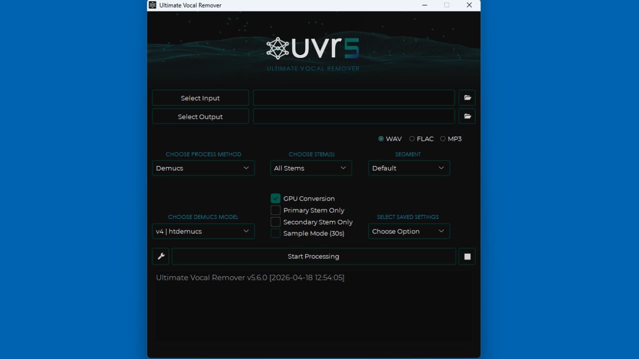 UVR5のインストール手順と使い方｜ボーカル除去や楽器分離を無料で実現！