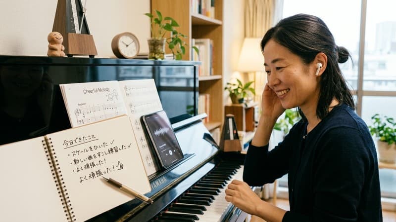 ピアノ初心者が練習を楽しく続けるための「自分へのほめ方」