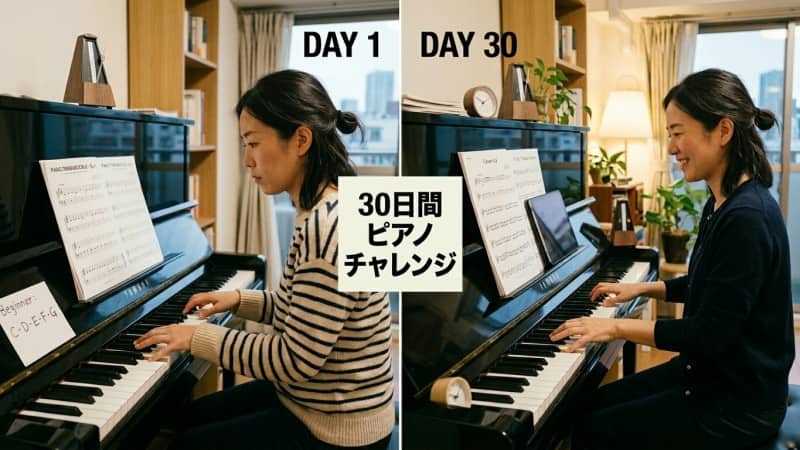 30日後にピアノを両手で弾ける自分を想像して一歩踏み出す