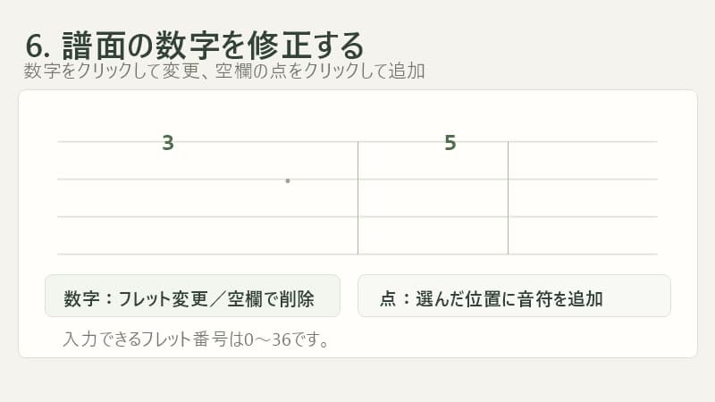 耳コピTAB｜TAB譜を画面上で修正する